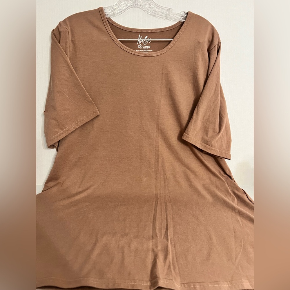 Kalon Women's Brown Short Sleeve T Shirt